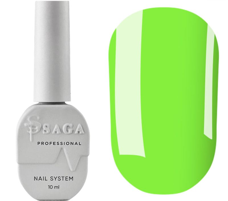 SAGA professional Gel Polish Marmalade 1 (green-yellow with flakes), 9 ml