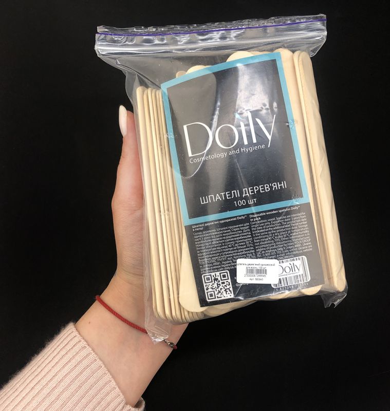 Doily Disposable wooden spatula for wax (100 pcs/pack)