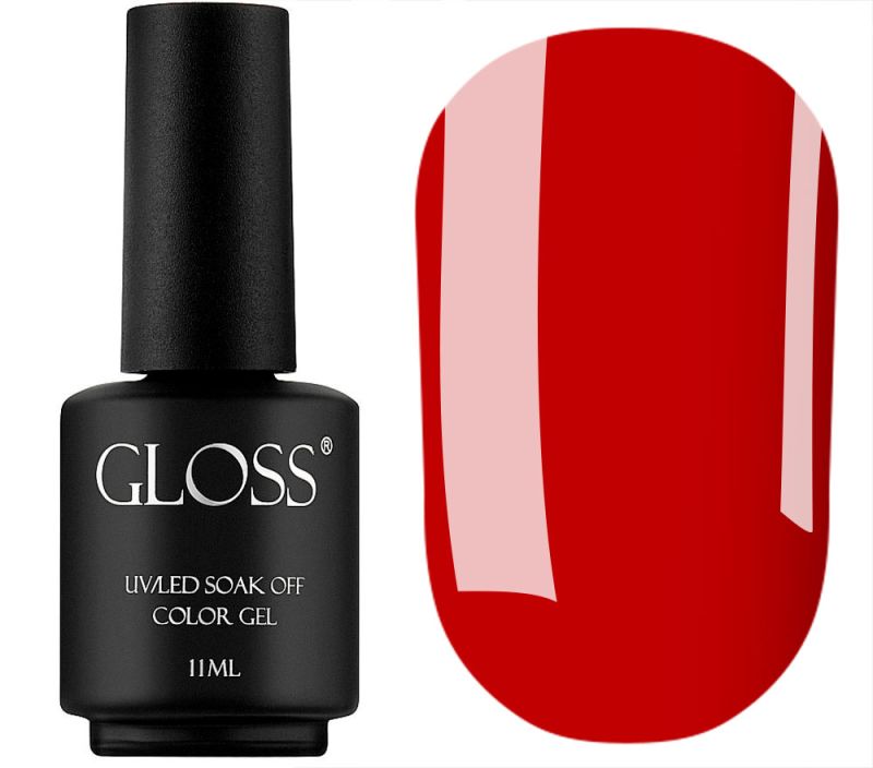 Гель-лак GLOSS 208 (приглушений червоний), 11 мл
