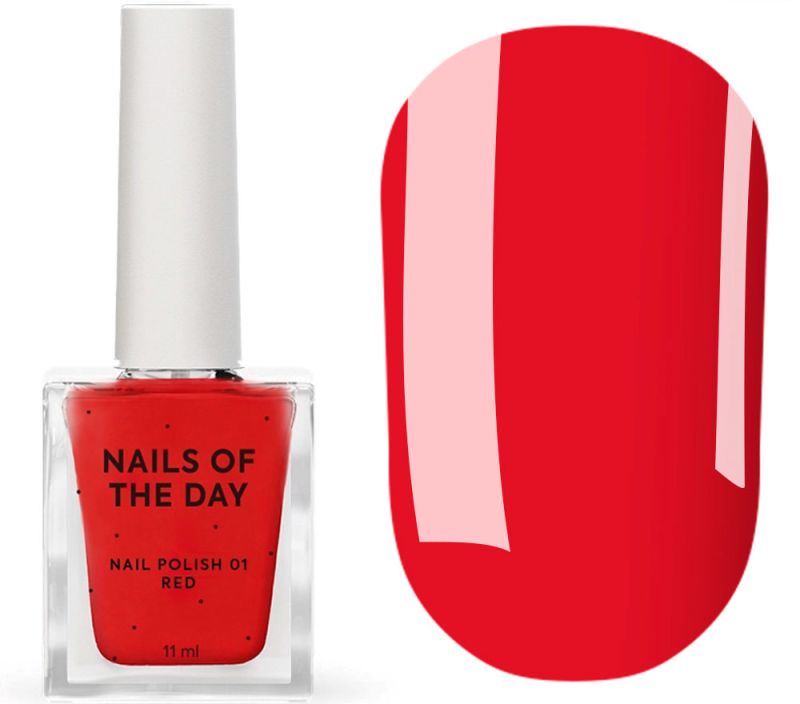Nails Of The Day Лак для ногтей Nail Polish Red, 11 мл