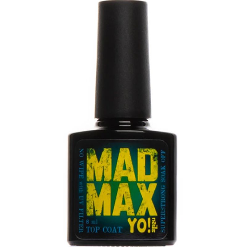 Nails Mad Max Top Coat no wipe with UV filter - super-resistant top with UV filters, 8 ml