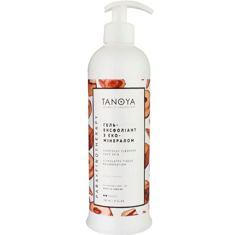 Tanoya Exfoliating Gel for Face, Hands, Feet and Body, Caramel Cream, 500 ml