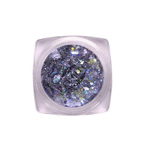 Komilfo sequins MIX chameleon 003, mix sizes, (silver / blue / purple), 1.5 g