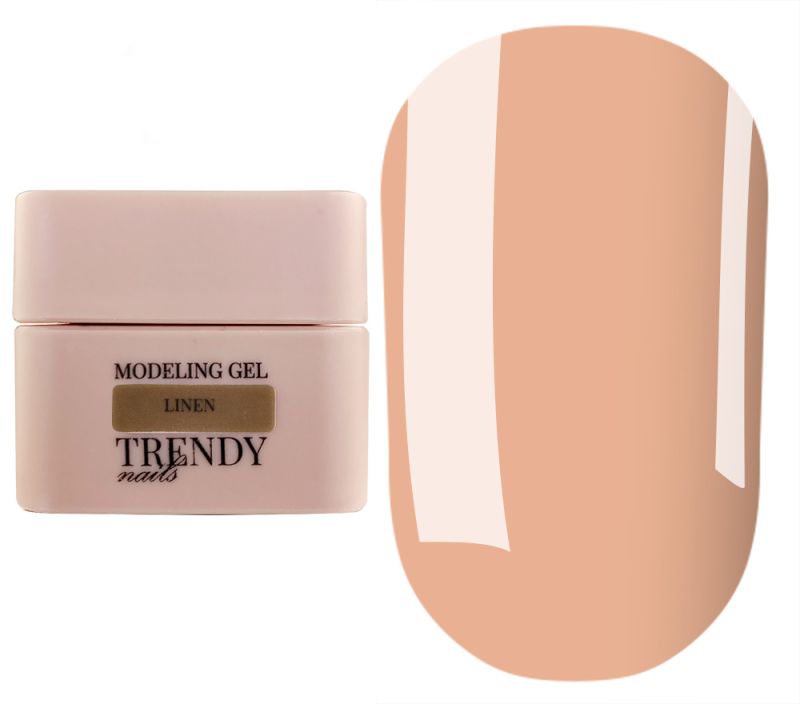 Trendy Nails Гель для ногтей Modeling gel Linen HEMA/TPO free, 15 мл
