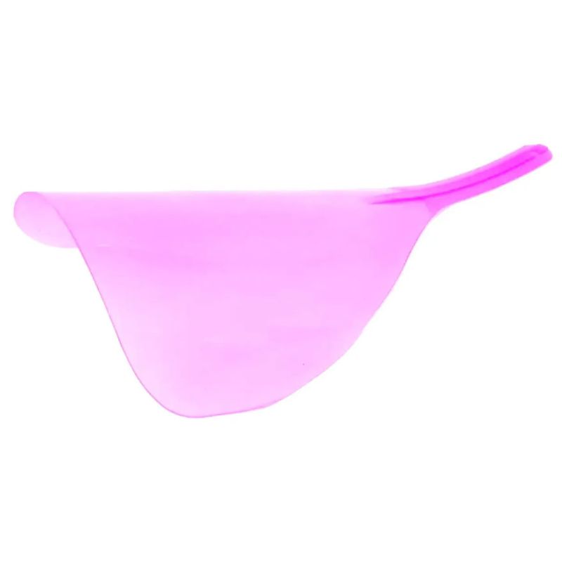 Protective face shield with transparent handle