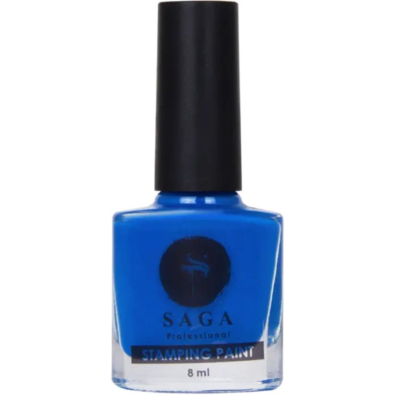 SAGA professional lacquer for stamping 9 (blue, enamel), 8 ml