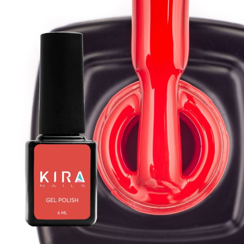 Гель-лак Kira Nails №037 (яскраво-червоний, емаль), 6 мл