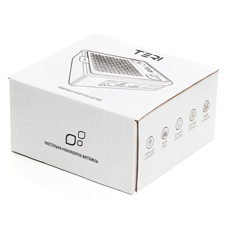 TERI Turbo M Manicure table hood white (metallic mesh)