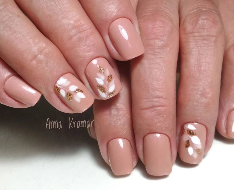 Kira Nails gel varnish No. 045 (dark caramel with small shimer), 6 ml
