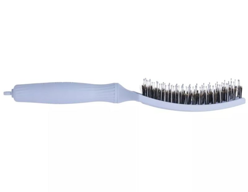 Olivia Garden Massage brush with natural bristles Finger Brush Combo Medium Blue