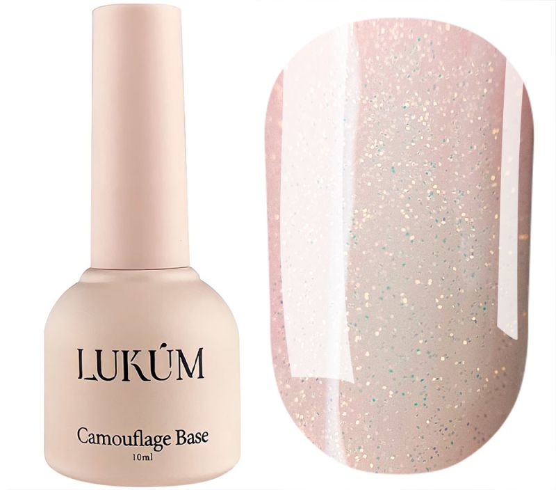 Lukum Nail base Glitter rubber cover base No. 02, 10 ml