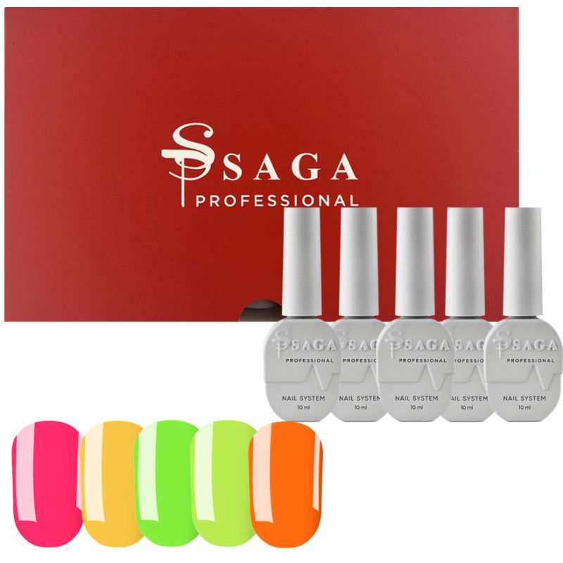 SAGA professional gel polish Colorist, набір (018-022)