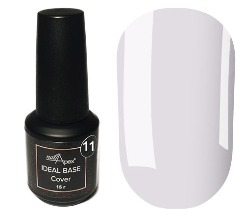 NailApex Ideal Base Камуфлирующая база №11 (молочный с розовинкой), 15 мл