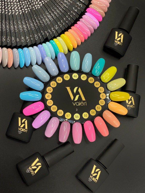 Valeri Gel nail polish 049 (olive yellow, enamel), 6 ml