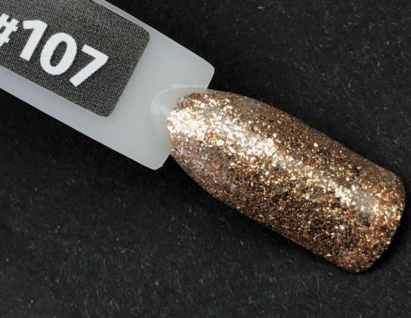 Гель-лак NUB 107 Best Friends (красное золото с блестками), 8 мл