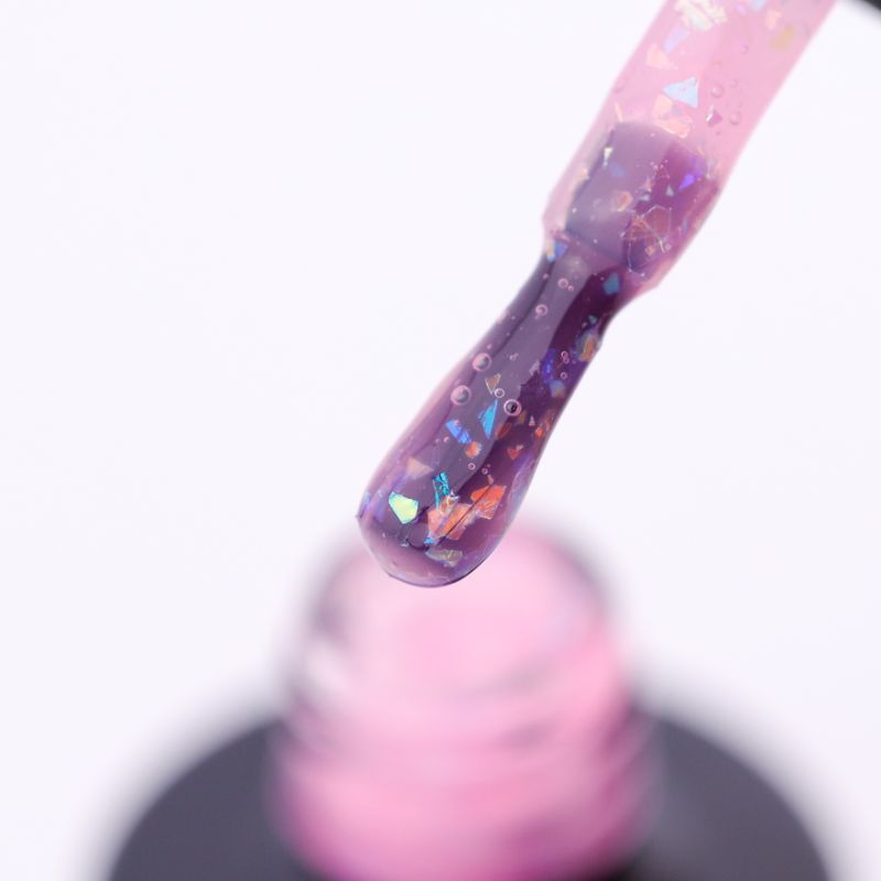 SAGA professional AGATE BASE 4 (рожево-ліловий з ефектом битого скла), 9 мл