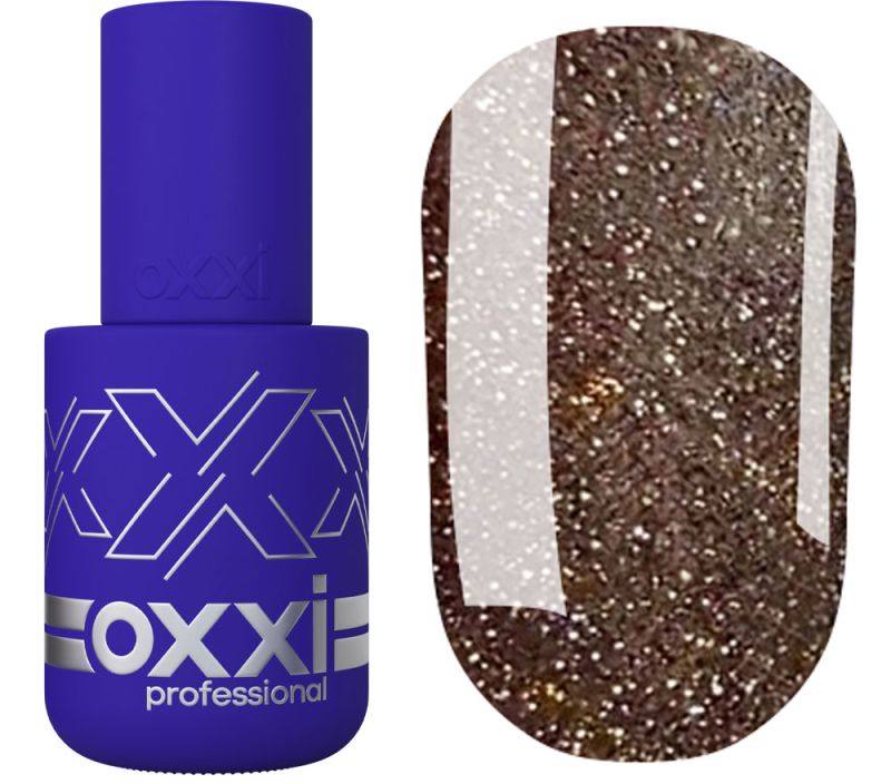 OXXI Gel nail polish Disco No. 005 (gray-brown with bronze, reflective), 10 ml