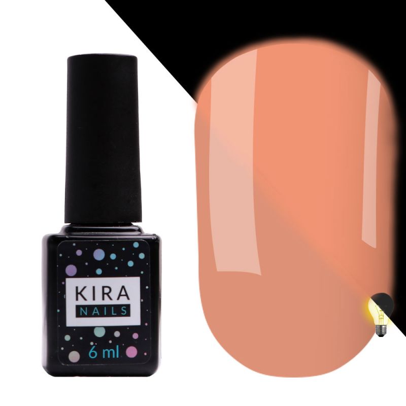 Kira Nails FLUO 005 gel varnish (pink, fluorescent), 6 ml