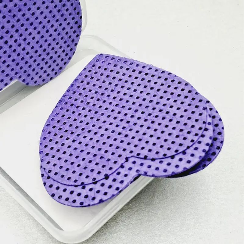 Lint-free napkins in a container heart 200 pcs, purple