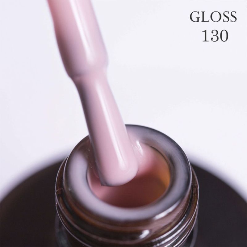 Гель-лак GLOSS 130 (блідо-кремовий камуфлюючий), 11 мл