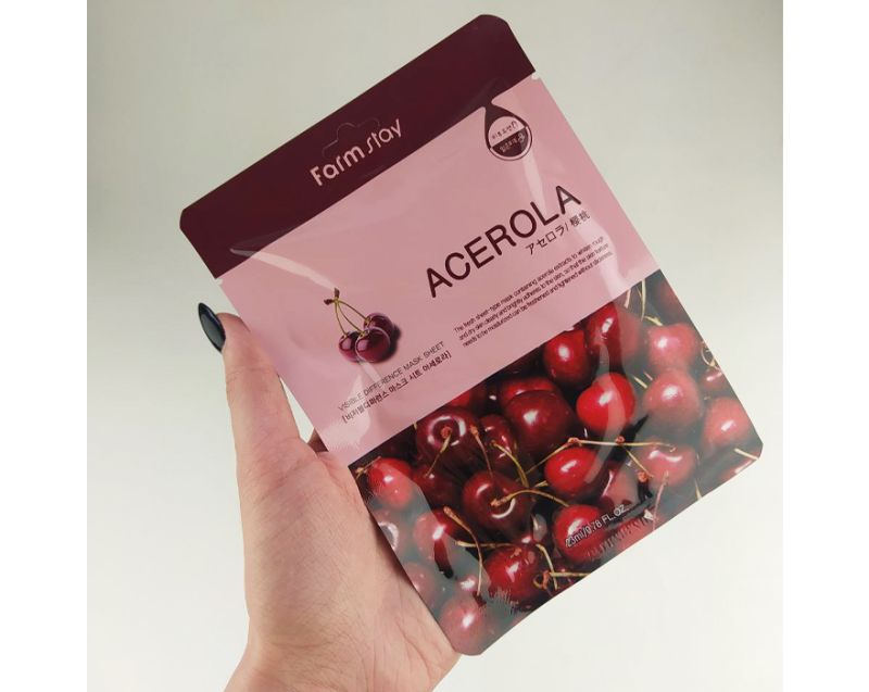 FARMSTAY Visible Difference Mask Sheet Acerola Тканинна маска з екстрактом ацероли, 23 мл