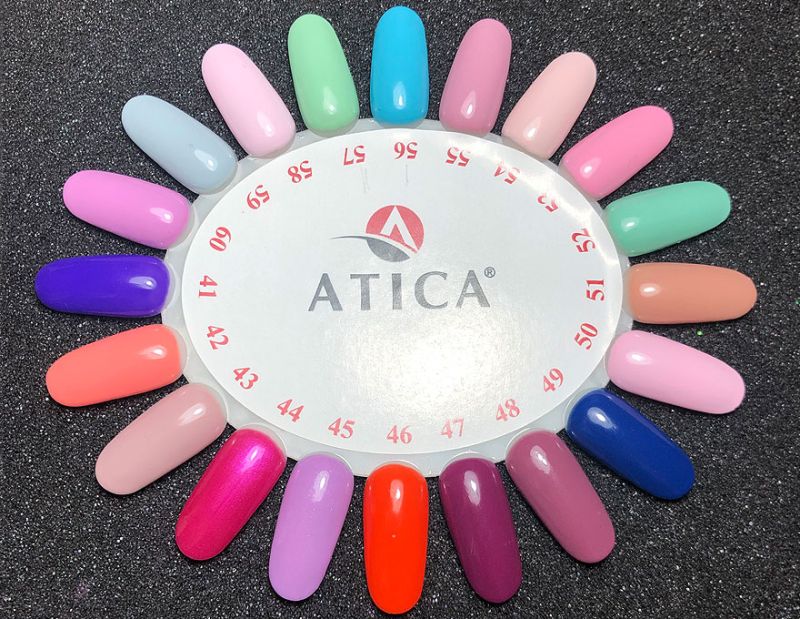 Atica Mocha Freeze GPM43 gel-varnish (light gray, enamel), 7.5 ml