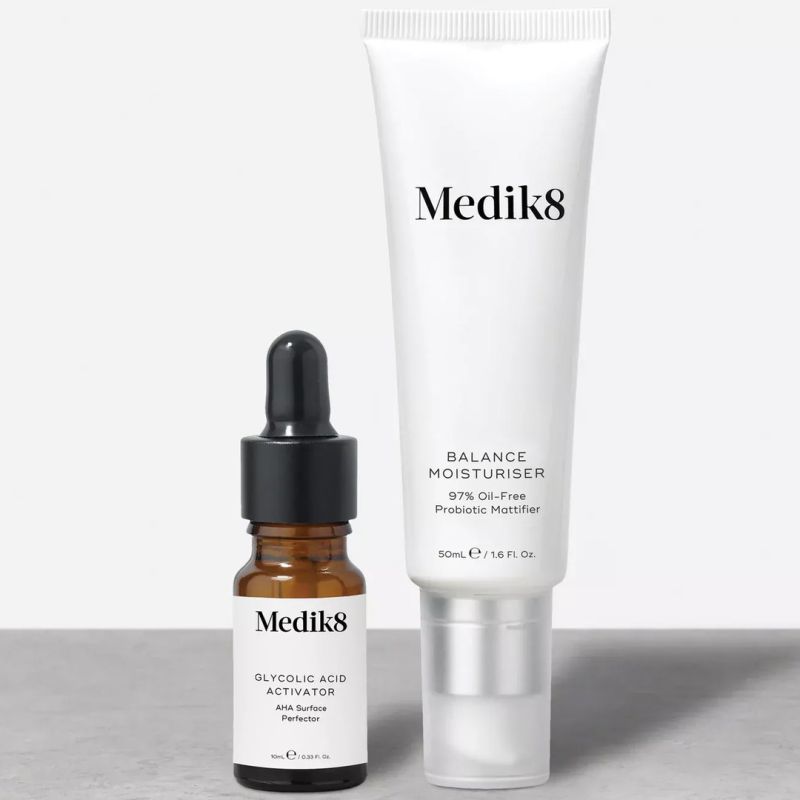 Medik8 Oil-free moisturizing cream with ANA probiotics and a matting effect Balance Moisturizer & Glycolic Acid Activator, 50 ml