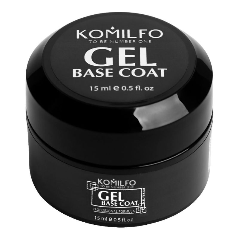 УЦІНКА до 09.2026 Komilfo Gel Base Coat - основа-коректор для гель-лаку, 15 мл (без пензлика)