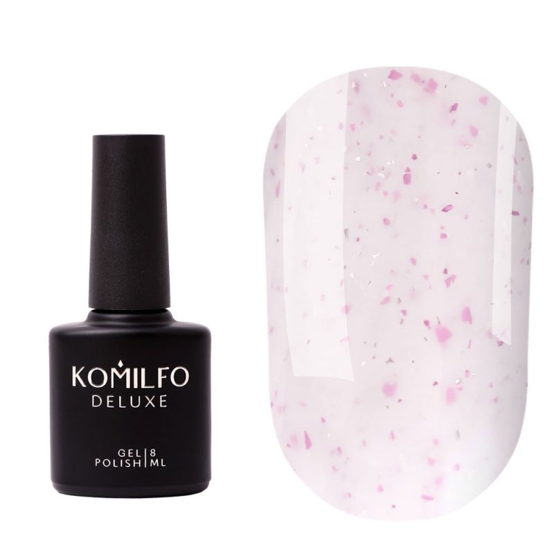 Komilfo Potal Base P015 (сливочно-розовый с поталью), 8 мл