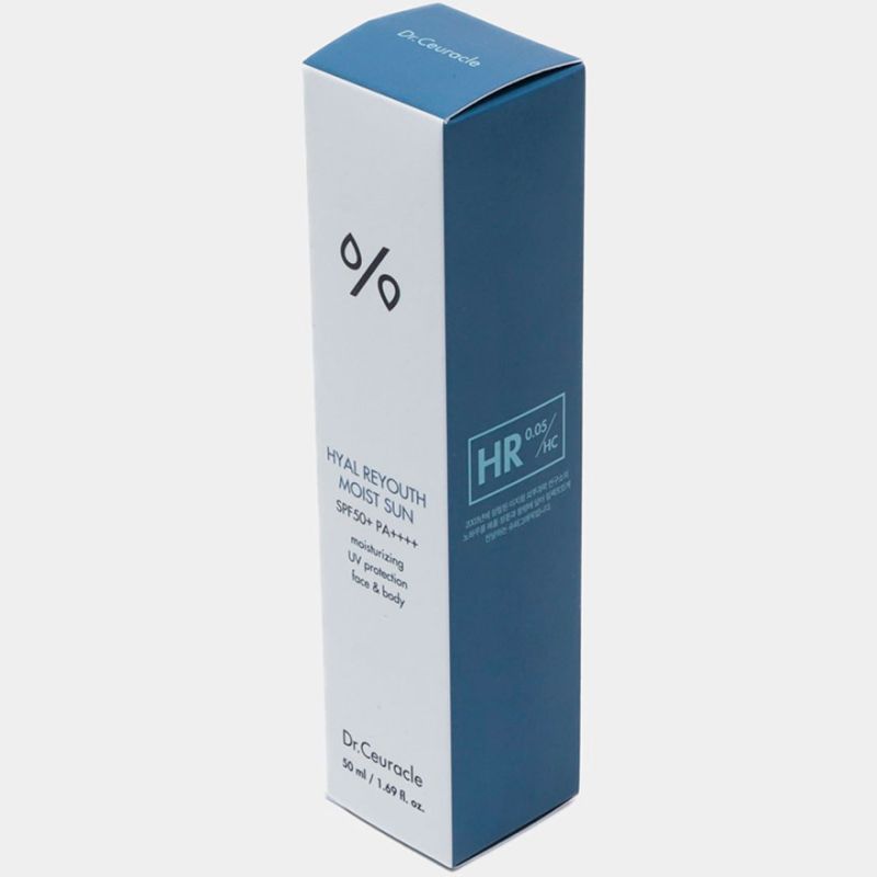 Dr.Ceuracle Hyal Reyouth Moist Sun SPF 50+ / PA++++ Увлажняющий солнцезащитный крем с гиалуроновой кислотой, 50 мл