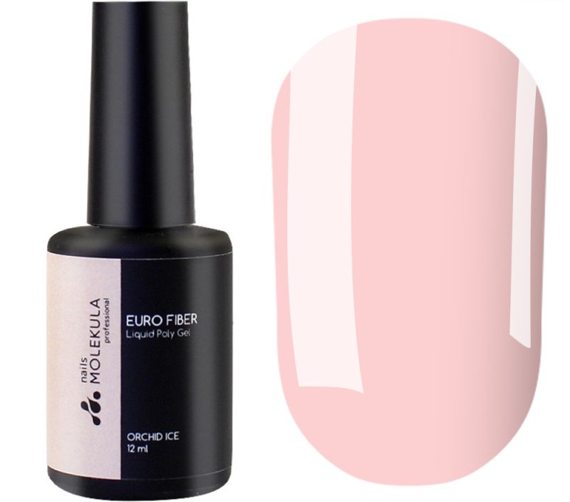 Molekula Гель для ногтей Euro Fiber Gel Rose Quartz (розовый кварц), 12 мл