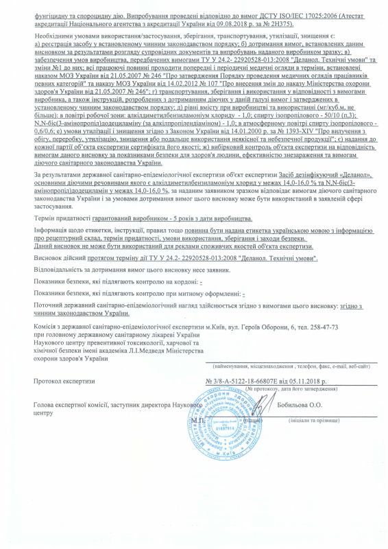 Hygienic conclusions on Dezik