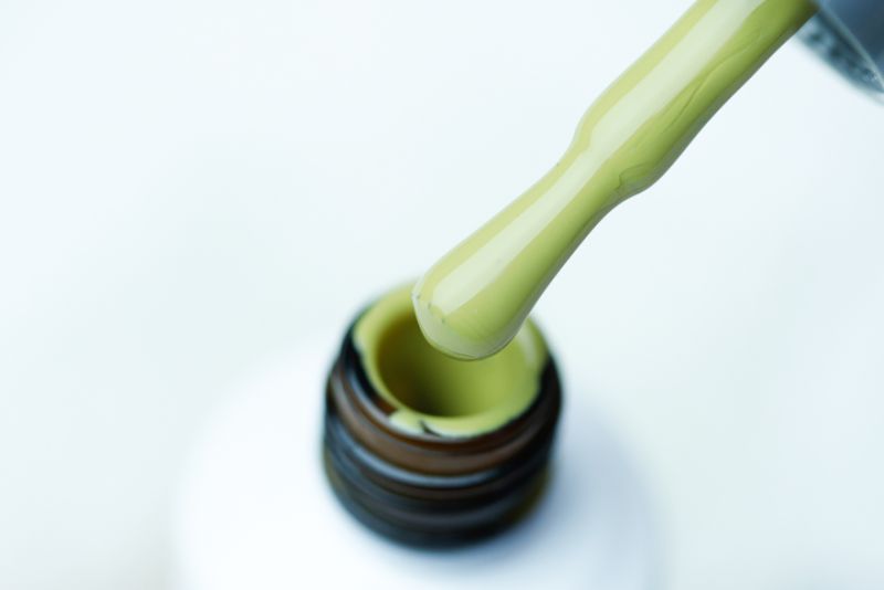 Atica Mustard GP126 gel varnish (mustard green, enamel), 7.5 ml