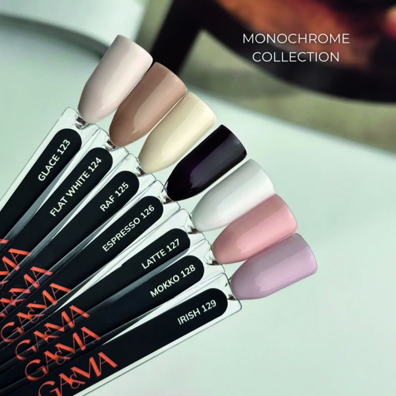 GA&MA Gel polish Monochrome collection 124 Flat white, 10 ml