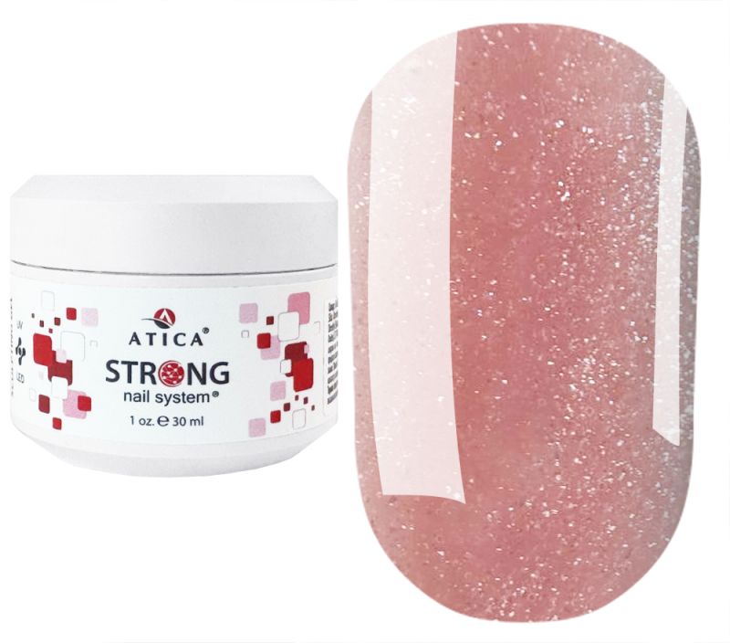 Atica Гель Strong Gel Pink Tint (з шимером), 30 мл
