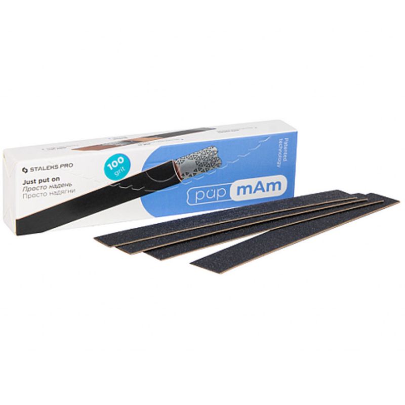 50 pcs - Glueless replaceable abrasives - 100 - EXPERT 22 - Чорний