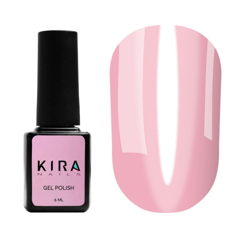Kira Nails Vitrage gel varnish No. V16 (transparent pink, stained glass), 6 ml