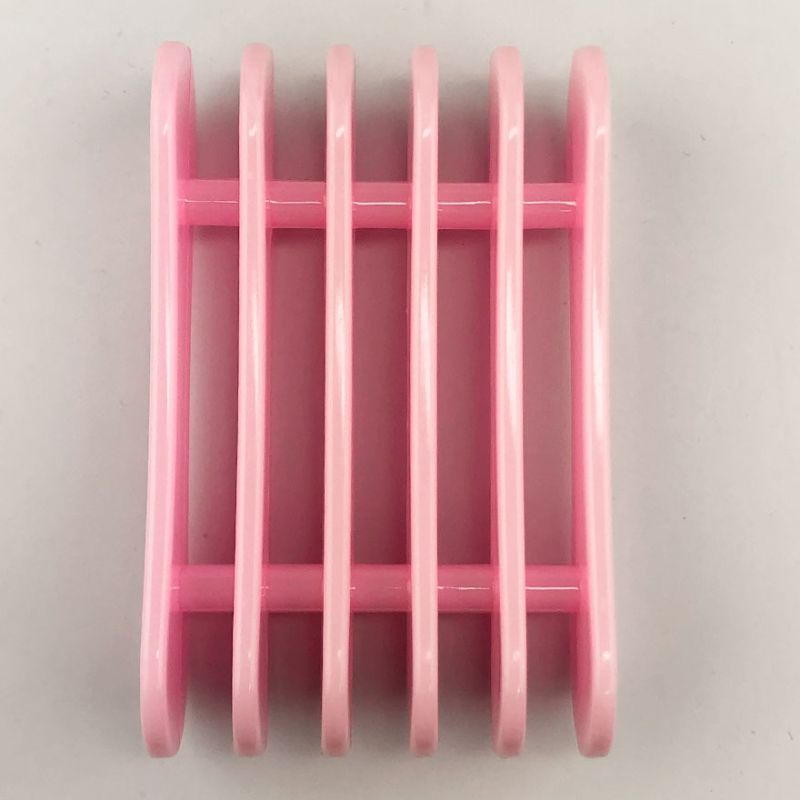 Brush holder stand for work (5 sections), pink