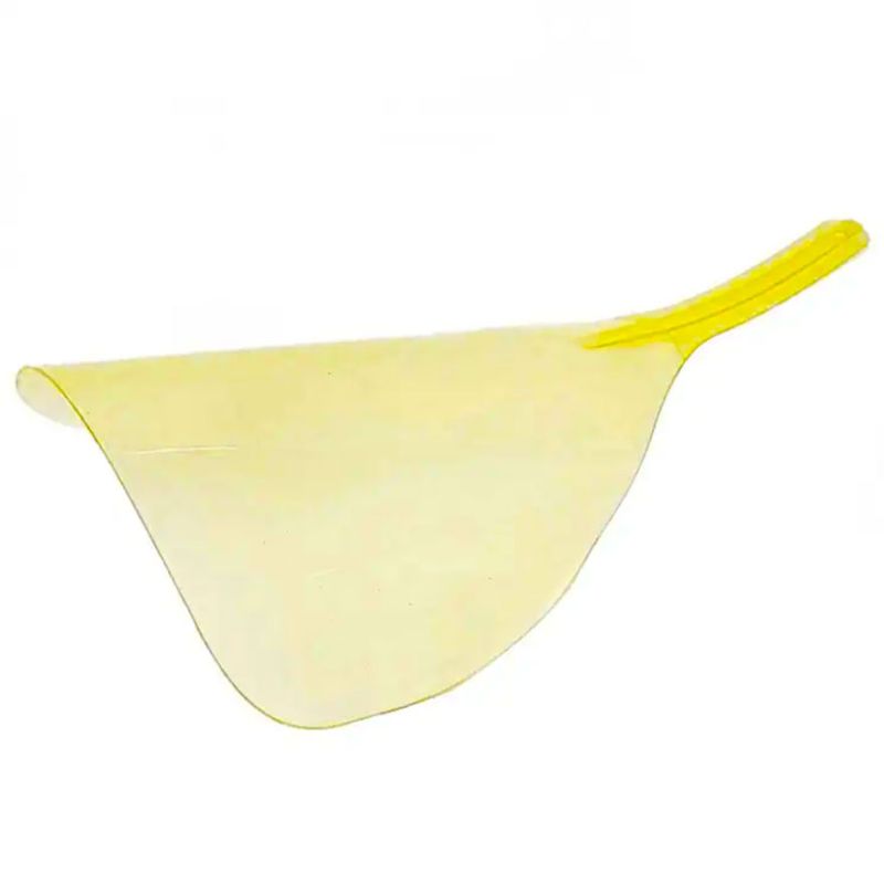 Protective face shield with transparent handle