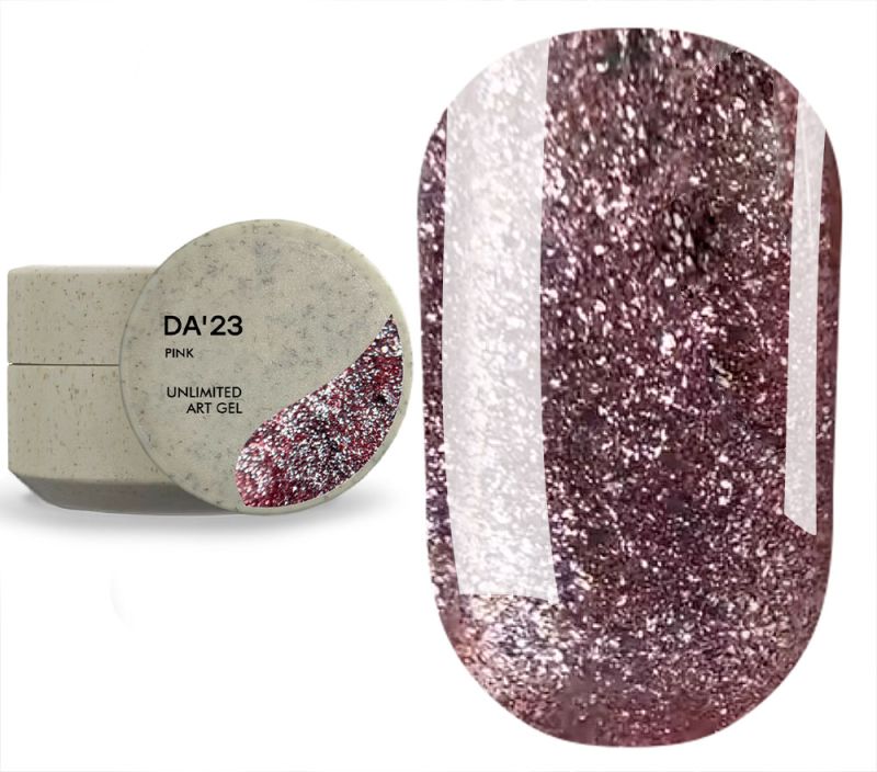 DA_23 Гель для нігтів Unlimited art gel Pink, 5 мл