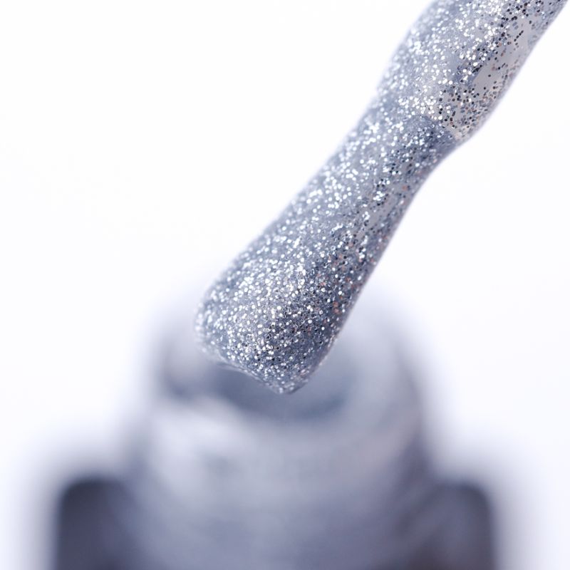 Molekula QUEEN'S SECRET gel varnish No. 01 (silver, with sparkles), 6 ml