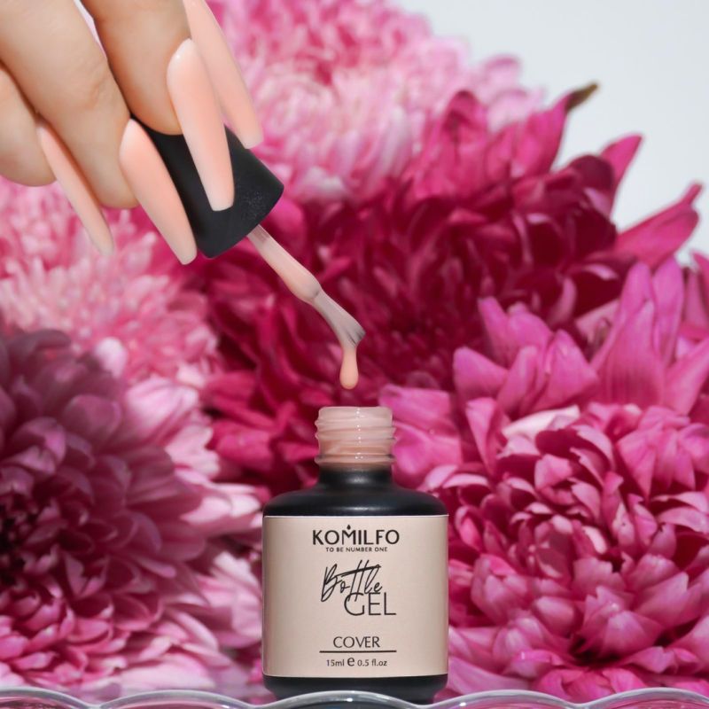 Komilfo Bottle Gel Cover with brush, 15 ml