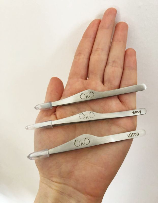 OkO Easy Touch Eyebrow tweezers (manual sharpening)