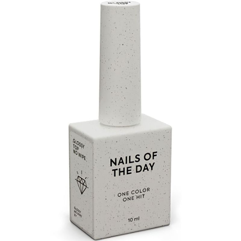 Nails Of The Day Top Glossy no wipe – glossy top without a sticky layer with a UV filter, 10 ml