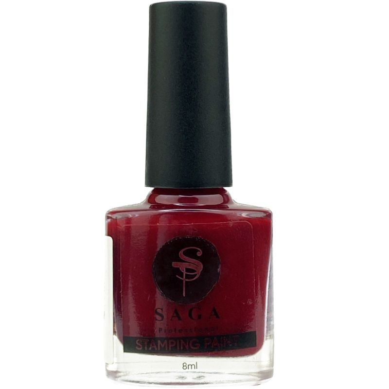 SAGA professional stamping varnish 03 red, 8 ml