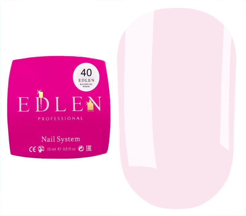 Edlen Гель для ногтей Builder gel Butterfly №40, 15 мл