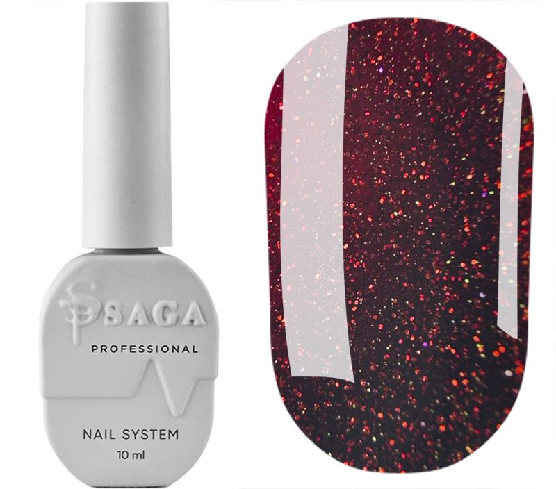 SAGA professional Гель-лак Love Red 02, 10 мл
