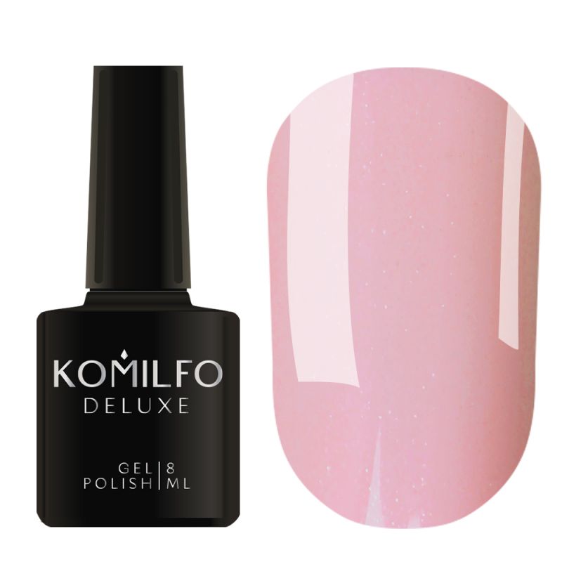 Gel Polish Komilfo Deluxe Series D202 (pink, with a barely noticeable shimmer, for French), 8 ml