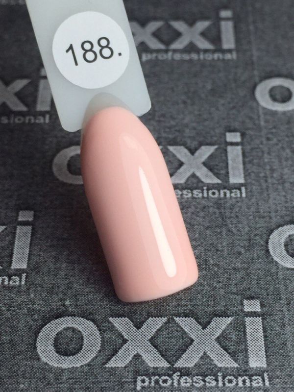 Гель-лак OXXI Professional №188 (бледный персиковый, эмаль), 10 мл