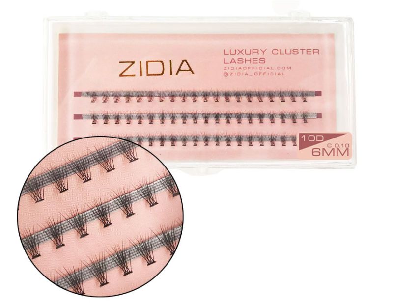ZIDIA Cluster lashes Ресницы-пучки 10D C 0,10 (3 ленты, размер 6 мм)